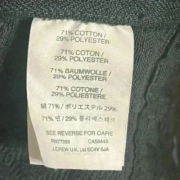 J Crew Women's Matelasse Zip Top Size 4 Green Geometric Embossed Boxy Blouse - Picture 8 of 8